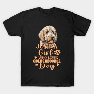 Just a girl who loves Goldendoodles. A t-shirt designed to show your Goldendoodle passion. T-Shirt